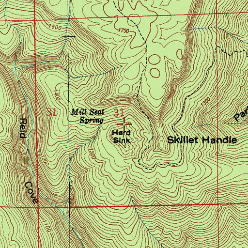 Topographic Map of Hard Sink, AL