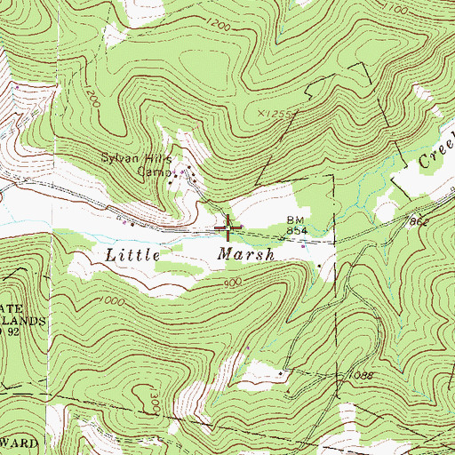 Topographic Map of Null School, PA