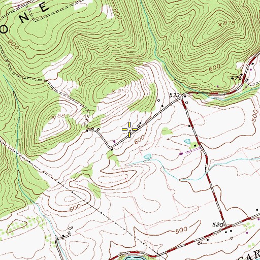Topographic Map of Jackson School, PA