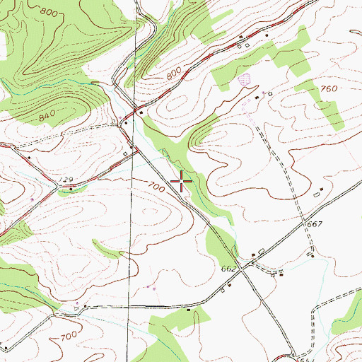 Topographic Map of Krick School (historical), PA