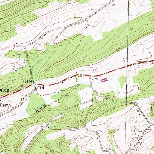 Topographic Map of Swartz School, PA
