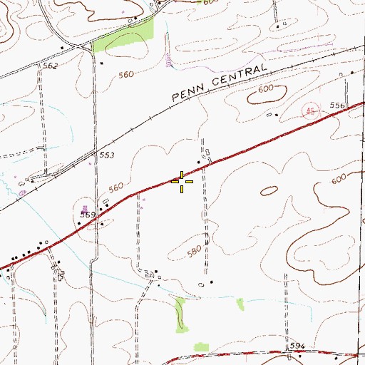 Topographic Map of Pontius School, PA