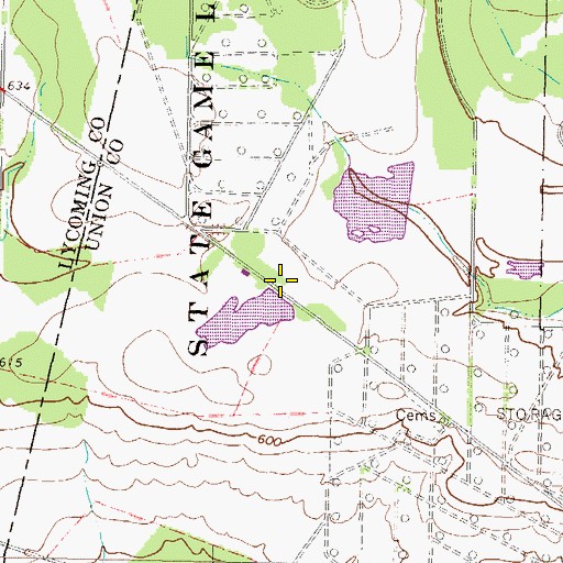 Topographic Map of Alvira (historical), PA