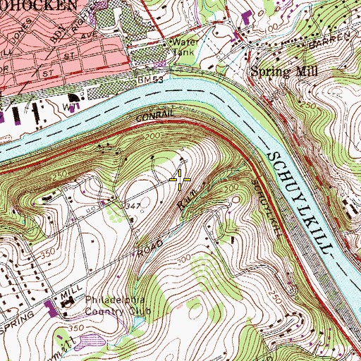Topographic Map of West Spring Mills, PA