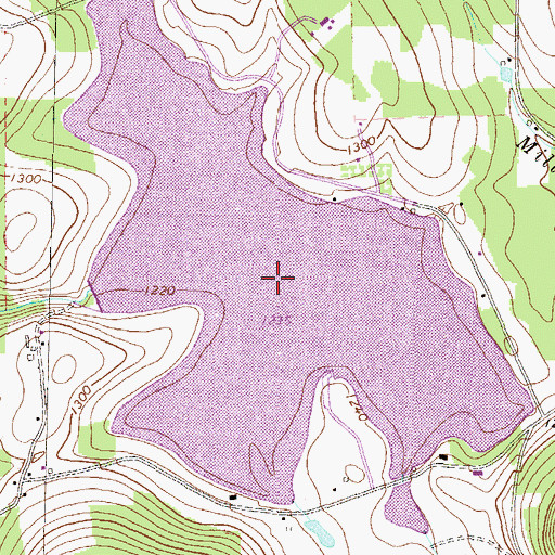 Topographic Map of Hall Pond, PA