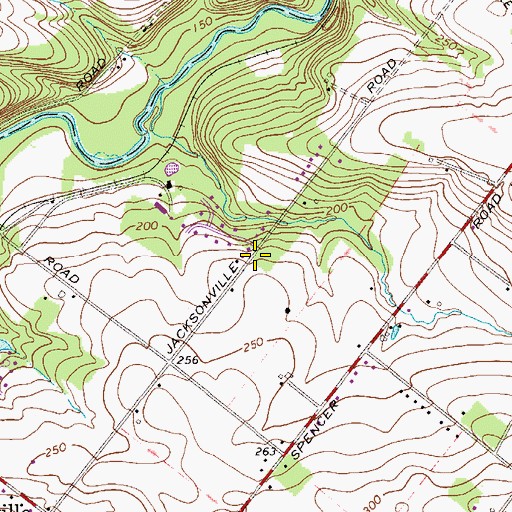 Topographic Map of Grenoble, PA