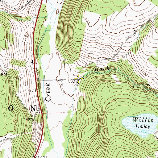 Topographic Map of Chipmunk Hollow, PA