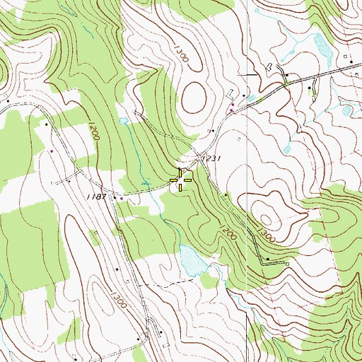 Topographic Map of Burcher School (historical), PA
