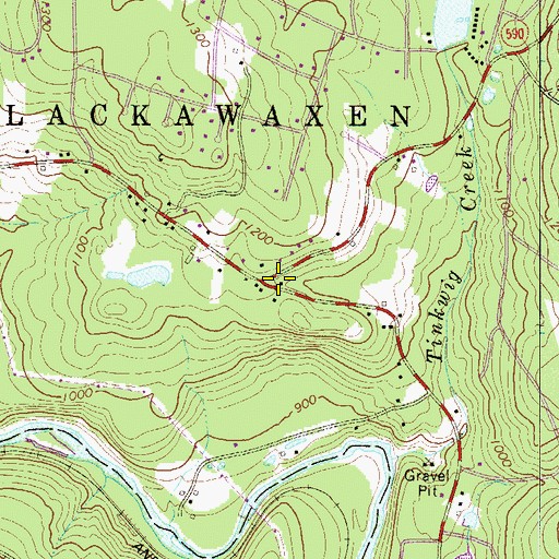 Topographic Map of White School, PA