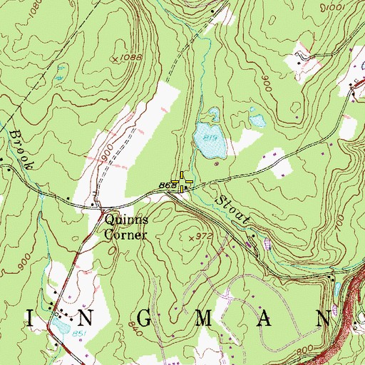 Topographic Map of Franklin School, PA