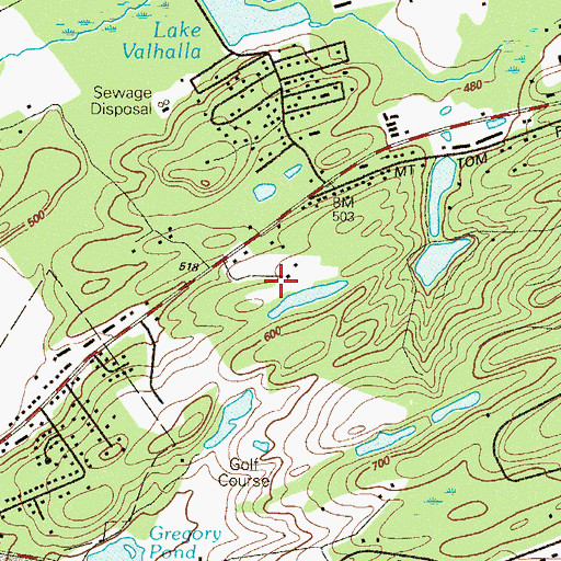 Topographic Map of Brown School (historical), PA