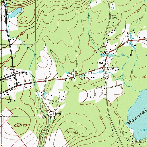 Topographic Map of Mountain School, PA