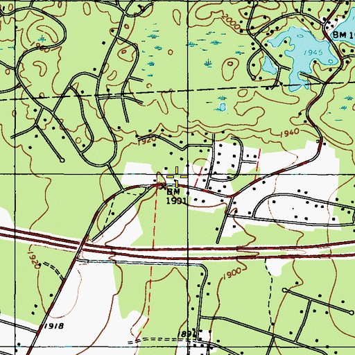 Topographic Map of Beaver Brook School, PA