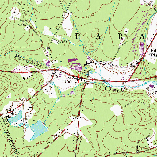 Topographic Map of Korner School, PA