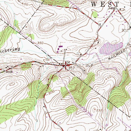 Topographic Map of Lionville Station, PA