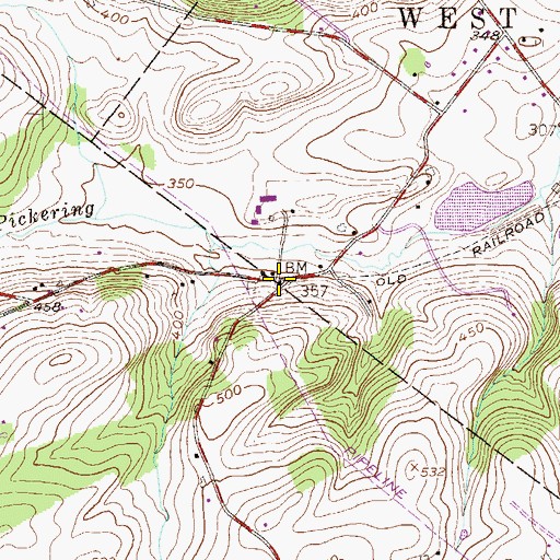 Topographic Map of Lionville Station, PA