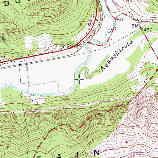 Topographic Map of Buckwha Creek, PA