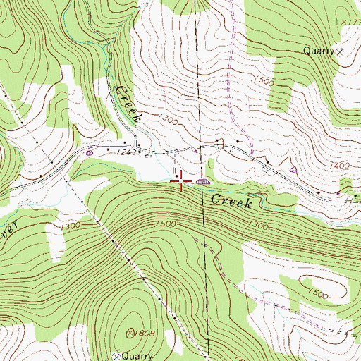 Topographic Map of Laurel Lake Creek, PA