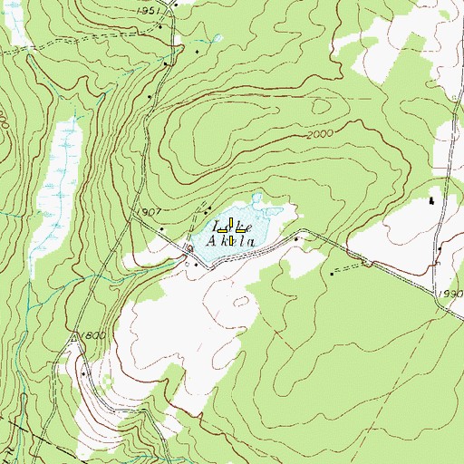 Topographic Map of Lake Akela, PA