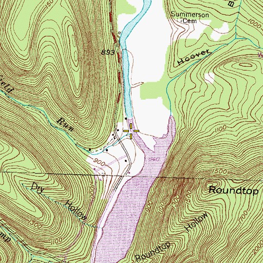 Topographic Map of Bearfield Run, PA