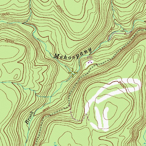 Topographic Map of Bellas Brook, PA