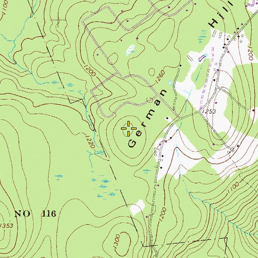 Topographic Map of German Hill, PA