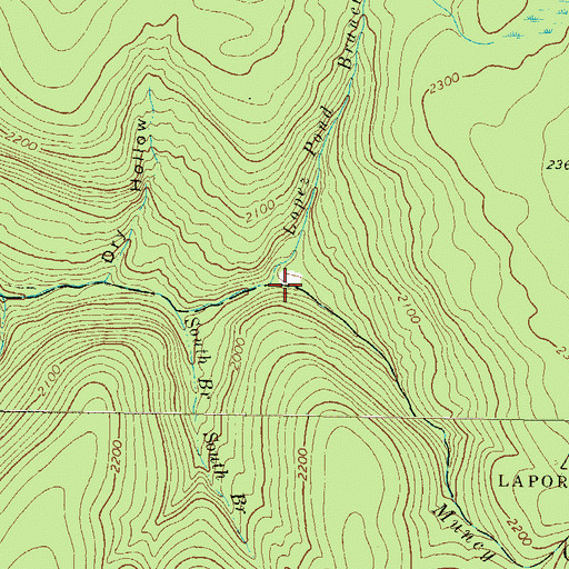 Topographic Map of Lopez Pond Branch, PA