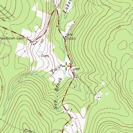 Topographic Map of Sap Brook, PA