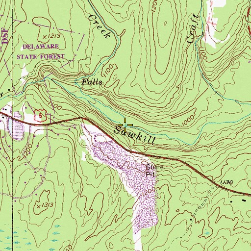 Topographic Map of Savantine Creek, PA