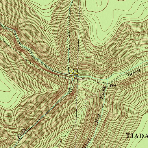 Topographic Map of Second Big Fork, PA