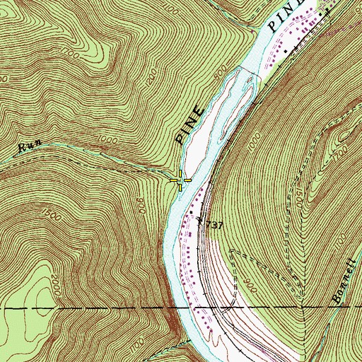 Topographic Map of Callahan Run, PA