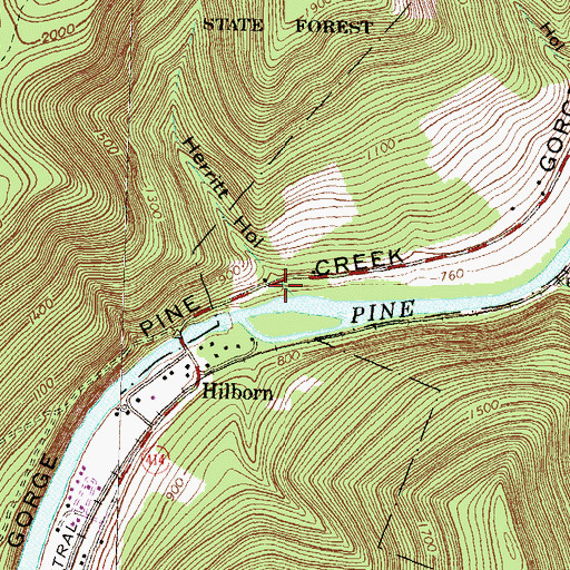 Topographic Map of Herritt Hollow, PA