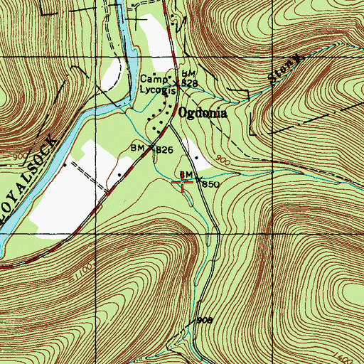 Topographic Map of Kettle Creek, PA