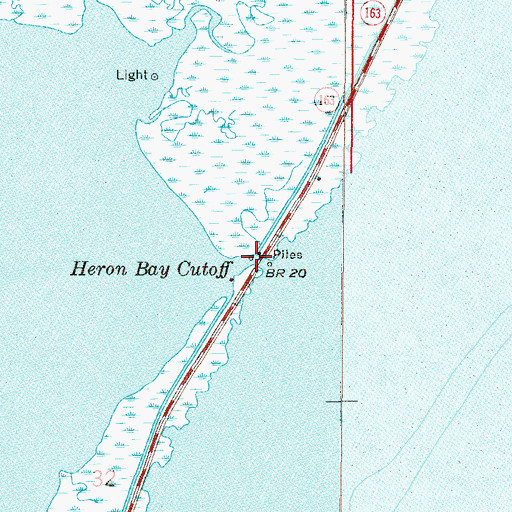 Topographic Map of Heron Bay Cutoff, AL