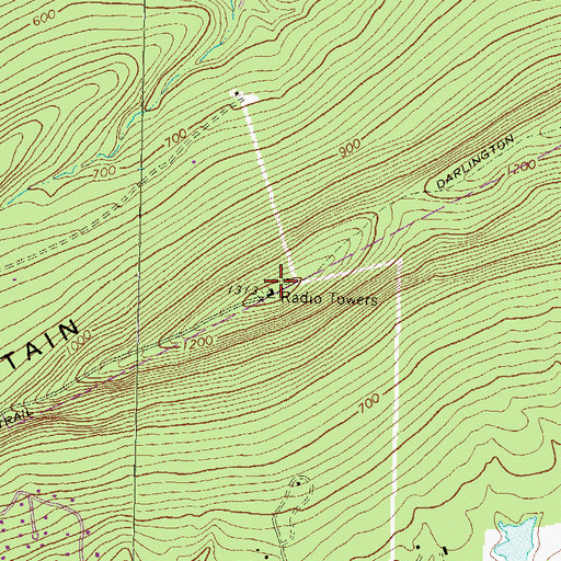 Topographic Map of WHPF-FM (Harrisburg), PA
