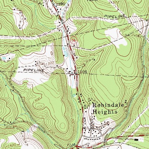 Topographic Map of Trindle School, PA
