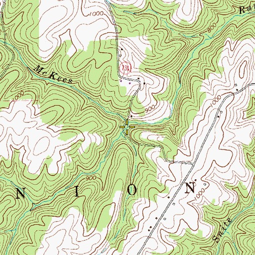 Topographic Map of Shark Run, PA
