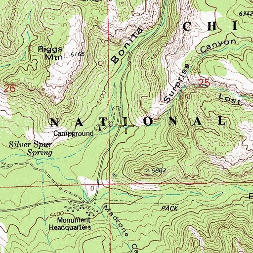 Topographic Map of Surprise Canyon, AZ