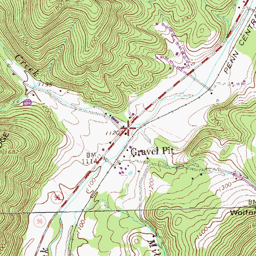 Topographic Map of Coughenour School, PA
