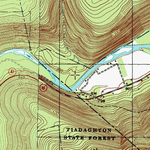 Topographic Map of Loyalsock Creek Gorge, PA