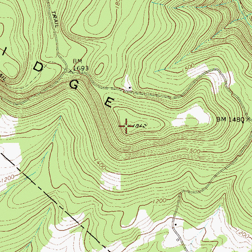 Topographic Map of Ticklish Rock, PA