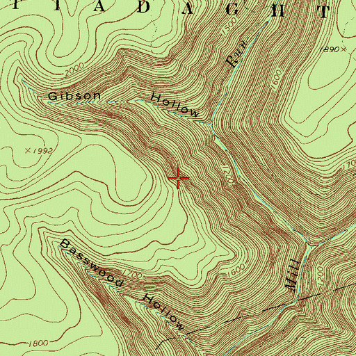 Topographic Map of Wolf Run Wild Area, PA
