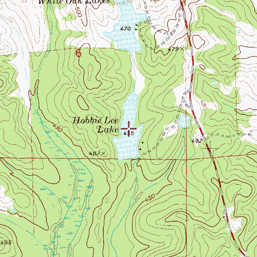 Topographic Map of Hobbie Lee Lake, AL