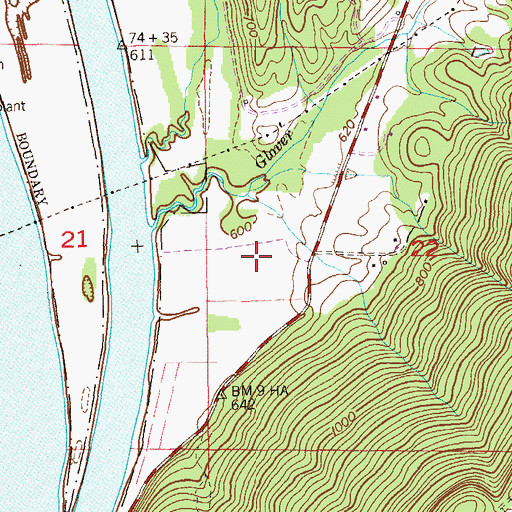 Topographic Map of Hogjaw Valley, AL