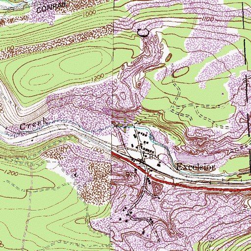 Topographic Map of Weikels Run (historical), PA