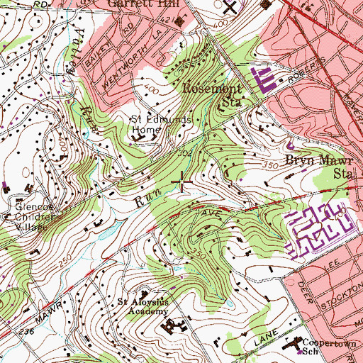 Topographic Map of Finn Run, PA