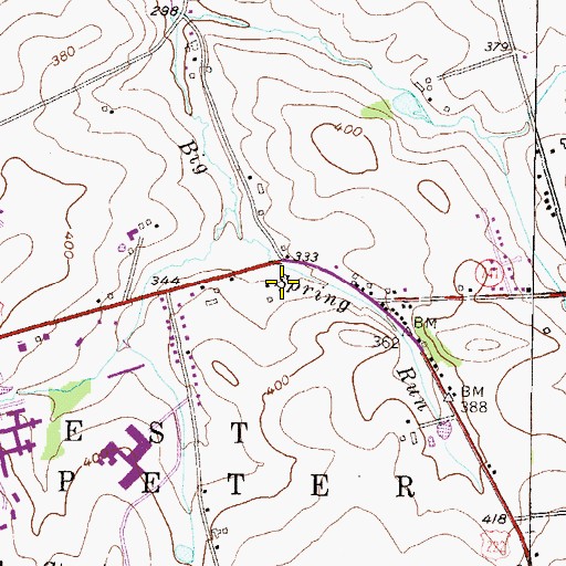 Topographic Map of Big Spring, PA