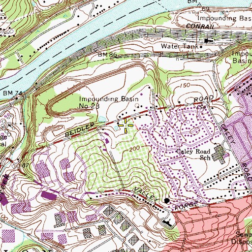 Topographic Map of Cannon Run West, PA