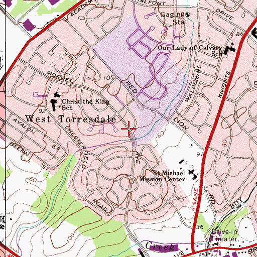 Topographic Map of Morrell Park, PA