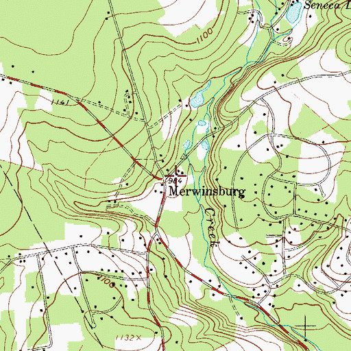 Topographic Map of Merwinsburg, PA